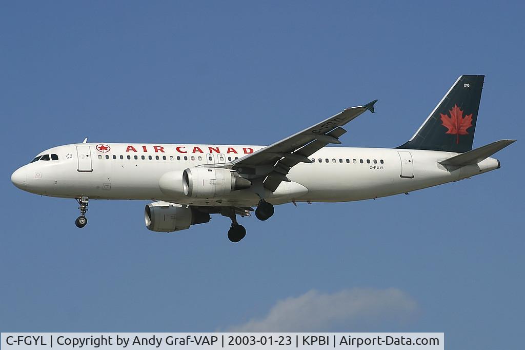 C-FGYL, 1991 Airbus A320-211 C/N 254, Air Canada A320
