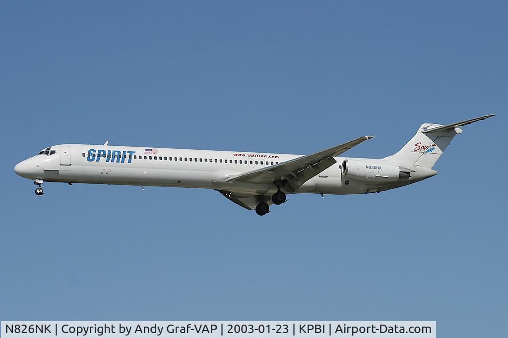 N826NK, 1987 McDonnell Douglas MD-83 (DC-9-83) C/N 49391, Spirit MD80