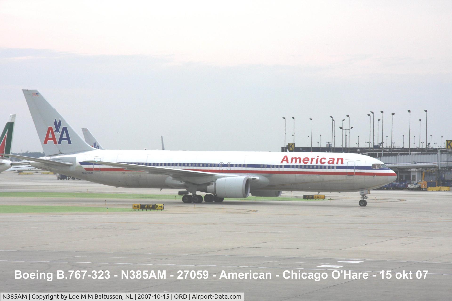 N385AM, 1994 Boeing 767-323 C/N 27059, Passing by Terminal-2