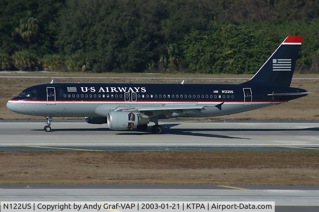 N122US, 2000 Airbus A320-214 C/N 1298, US Airways A320