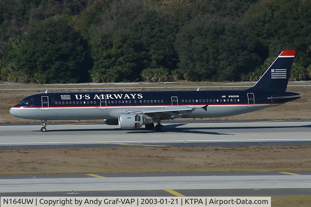 N164UW, 2001 Airbus A321-211 C/N 1425, US Airways A321