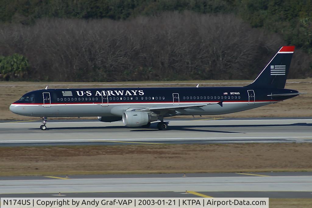 N174US, 2001 Airbus A321-211 C/N 1492, US Airways A321