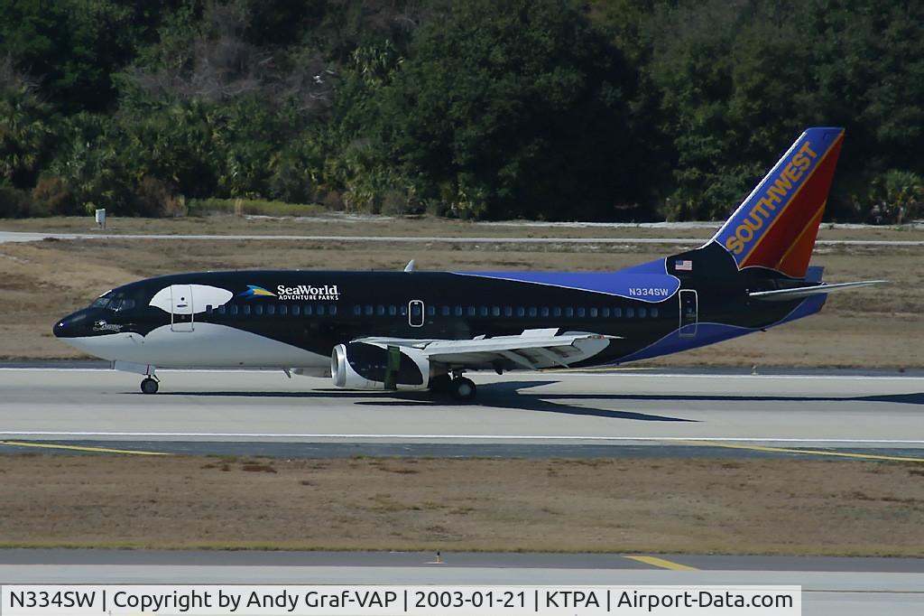 N334SW, 1988 Boeing 737-3H4 C/N 23938, Southwest 737-300