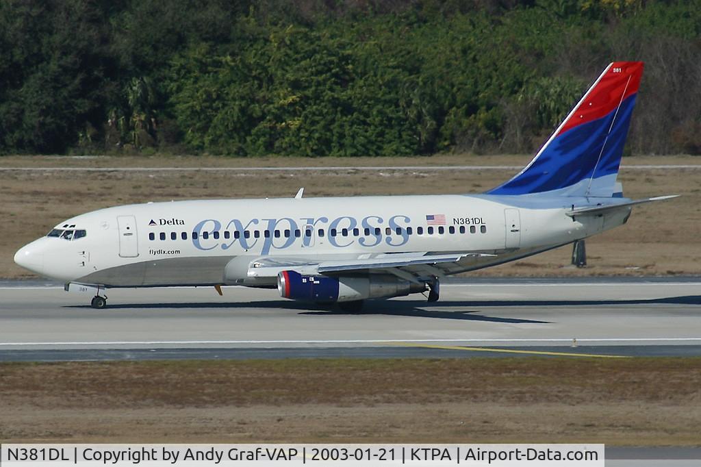 N381DL, 1987 Boeing 737-247 C/N 23608, Delta Airlines 737-200
