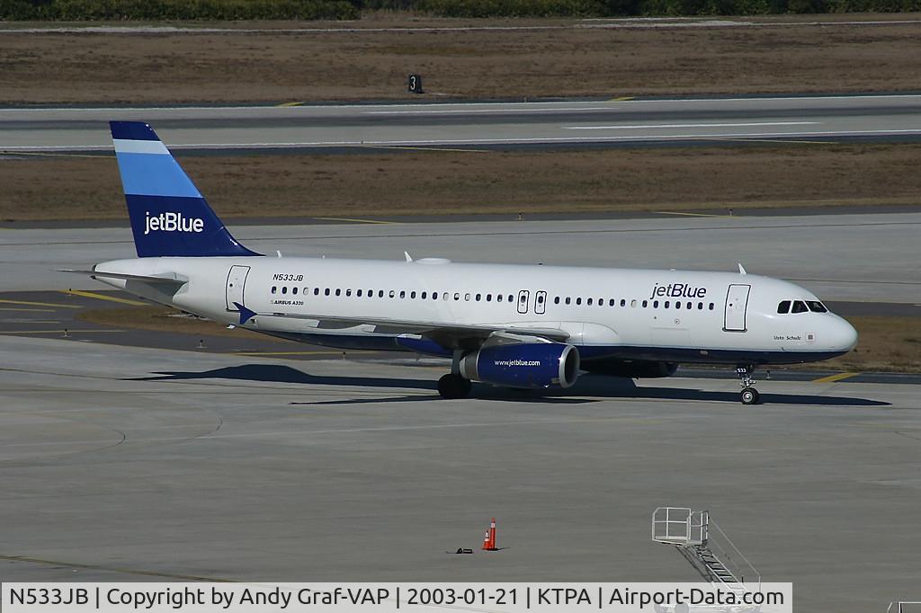 N533JB, 2002 Airbus A320-232 C/N 1652, Jetblue A320