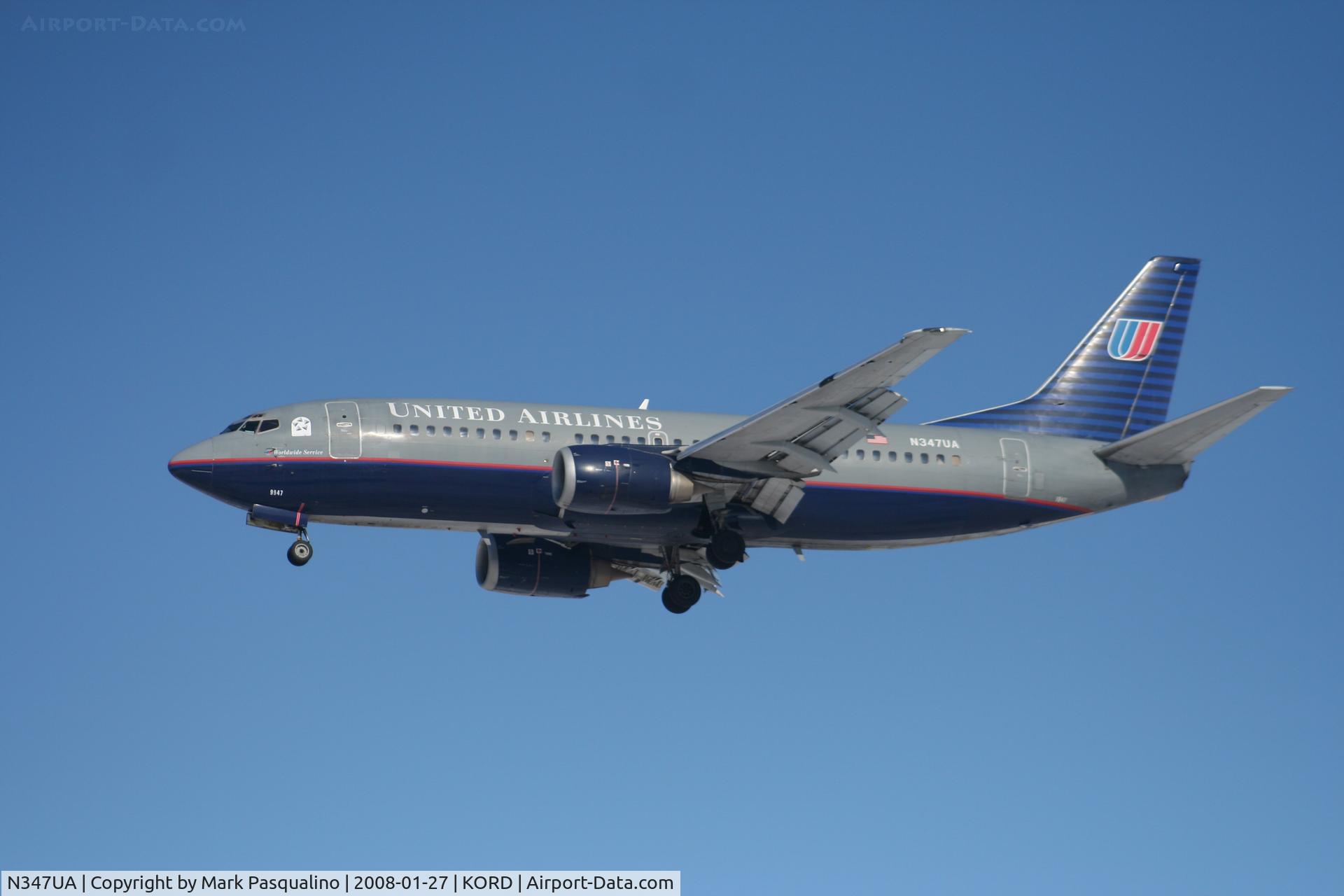 N347UA, 1988 Boeing 737-322 C/N 24251, Boeing 737-300