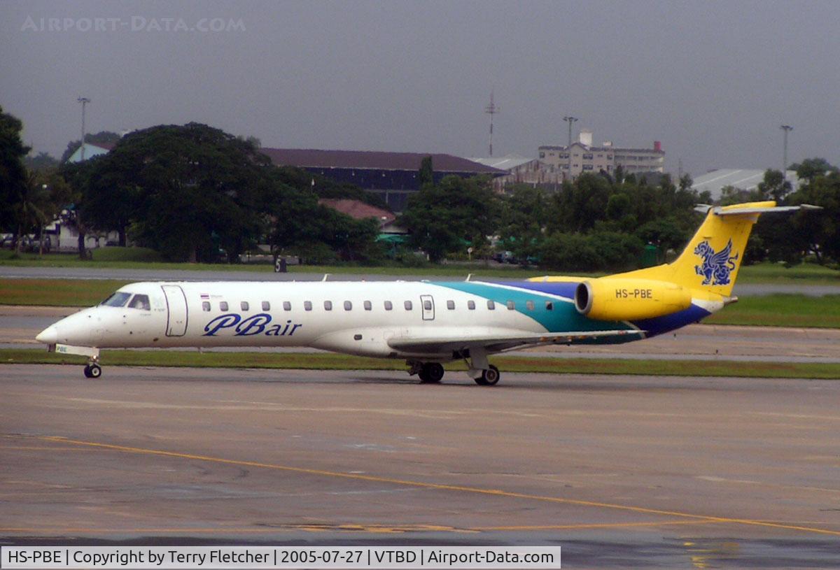 HS-PBE, 2002 Embraer ERJ-145LR (EMB-145LR) C/N 145597, PB Air Embraer 145  at Bangkok in 2005
