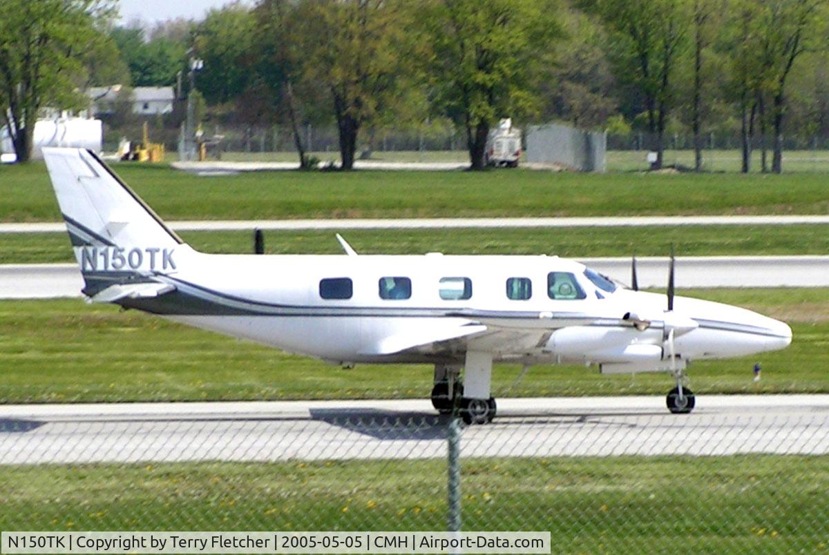 N150TK, 1984 Piper PA-31T2 Cheyenne IIXL C/N 31T1166008, Piper Navajo taxies in at Port Columbus in 2005