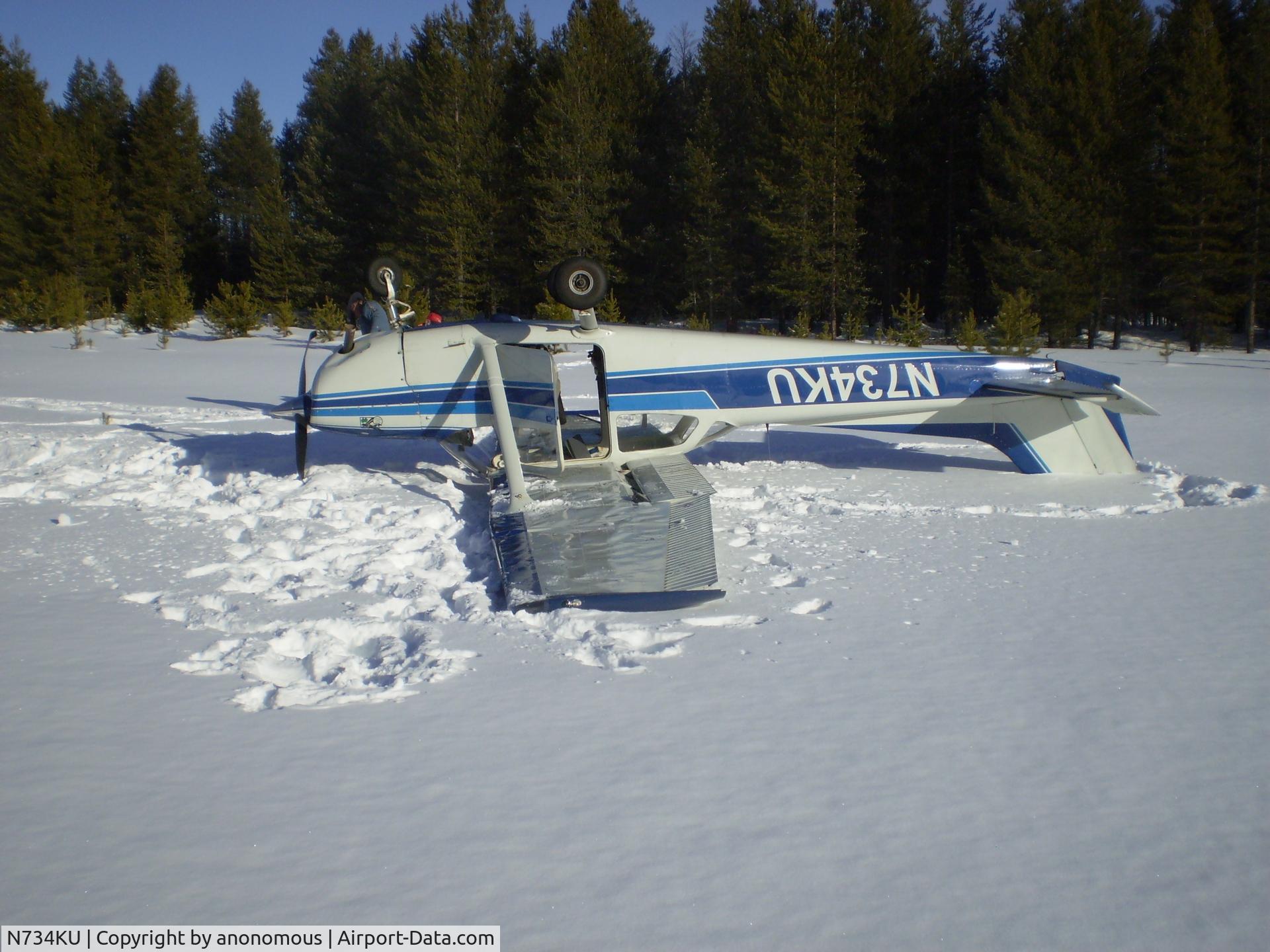 N734KU, 1977 Cessna 172N C/N 17268921, PLane after bad landinh