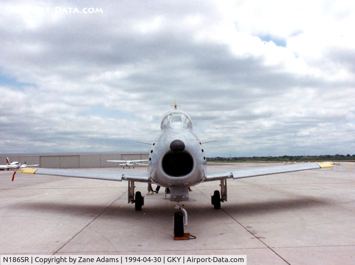 N186SR, 1952 North American F-86F Sabre C/N 191-812, Registered as N3145T (Coleman Air Museum) At Arlington, TX