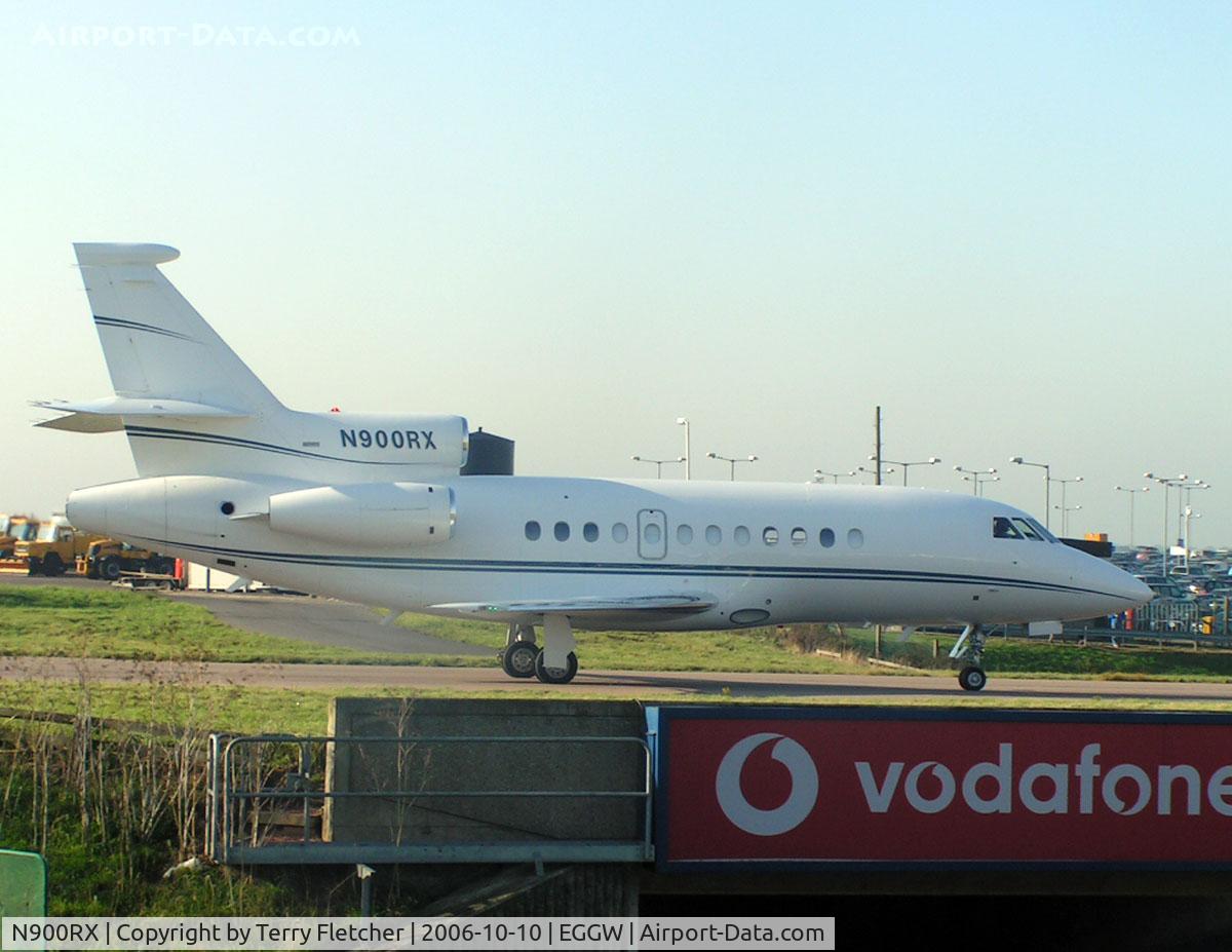 N900RX, 2000 Dassault Falcon 900 C/N 183, Falcon 900 taxies in at Luton in 2005