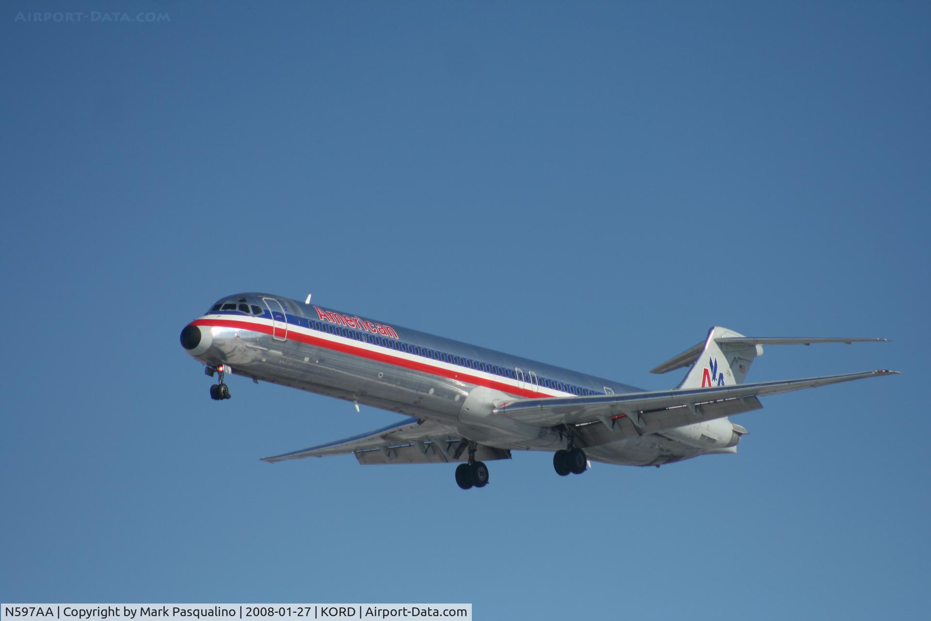 N597AA, 1992 McDonnell Douglas MD-83 (DC-9-83) C/N 53287, MD-83