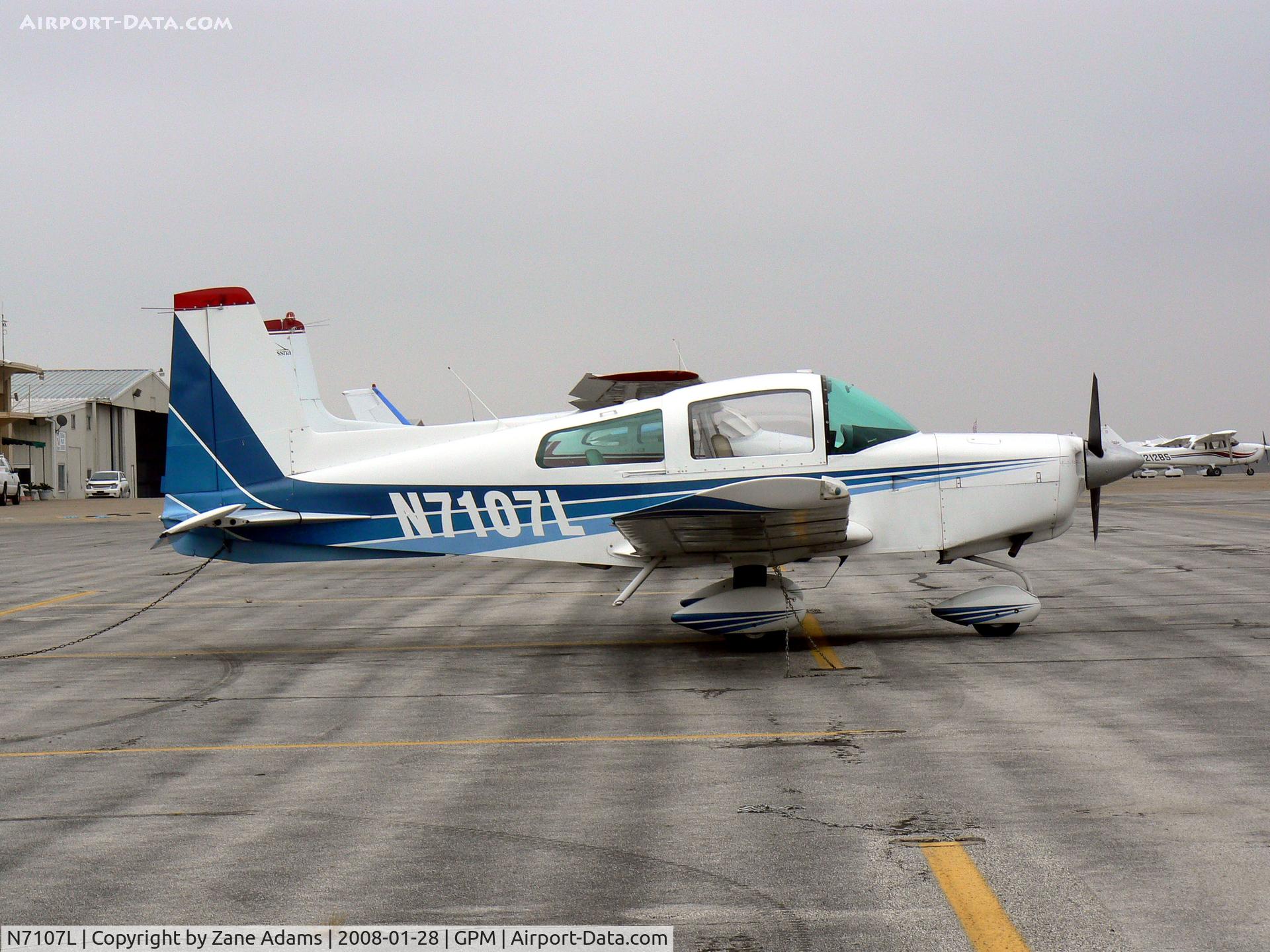 N7107L, 1974 Grumman American AA-5 Traveler C/N AA5-0637, At Grand Prairie Municipal