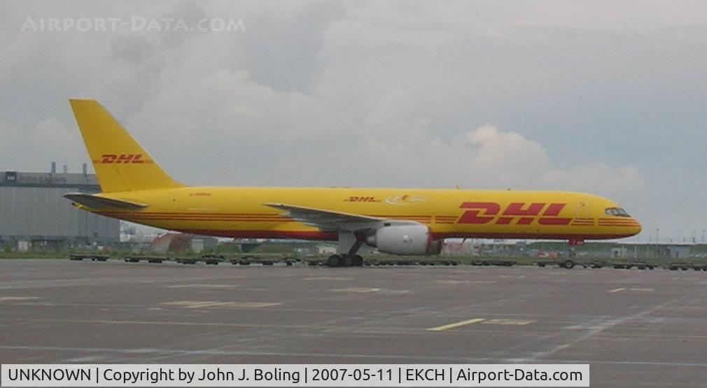 UNKNOWN, Airliners Various C/N Unknown, DHL 757 on transit ramp at Copenhagen