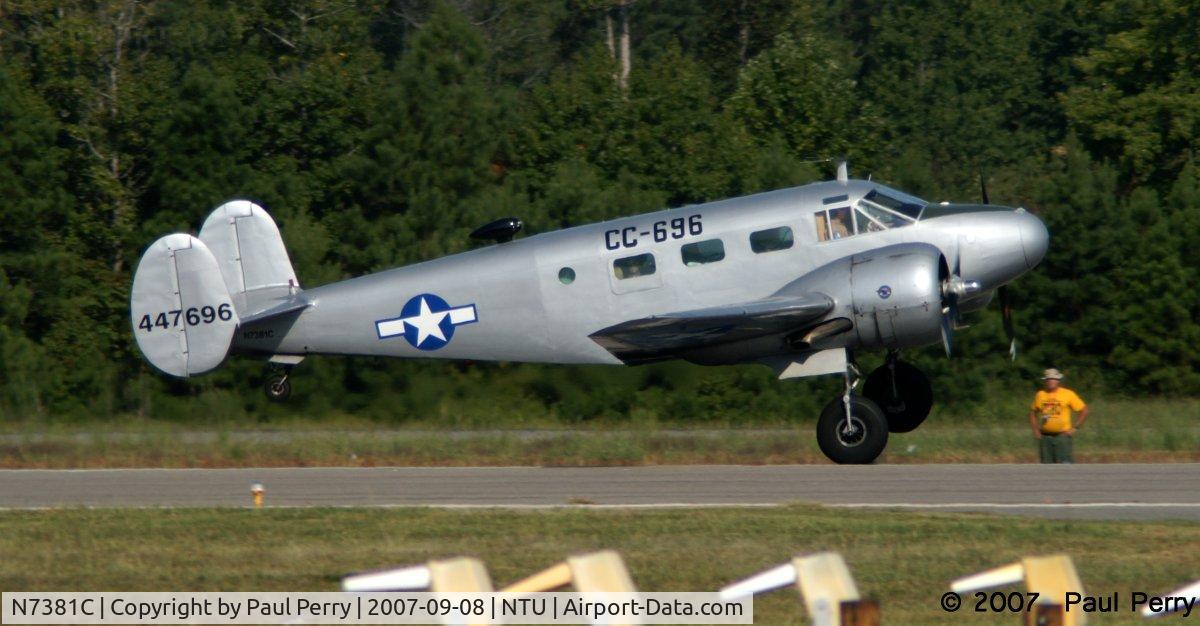 N7381C, 1944 Beech C18S C/N 8104, Easy does it