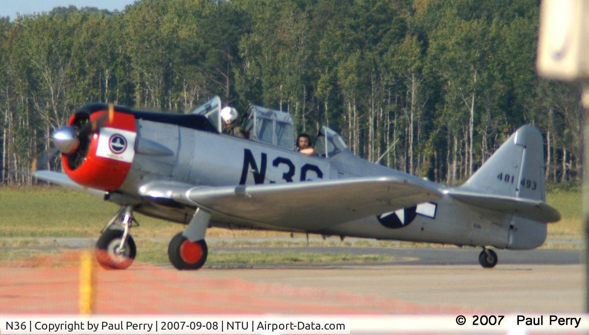 N36, 1944 North American AT-6F Texan C/N 121-42765, Back on Terra Firma