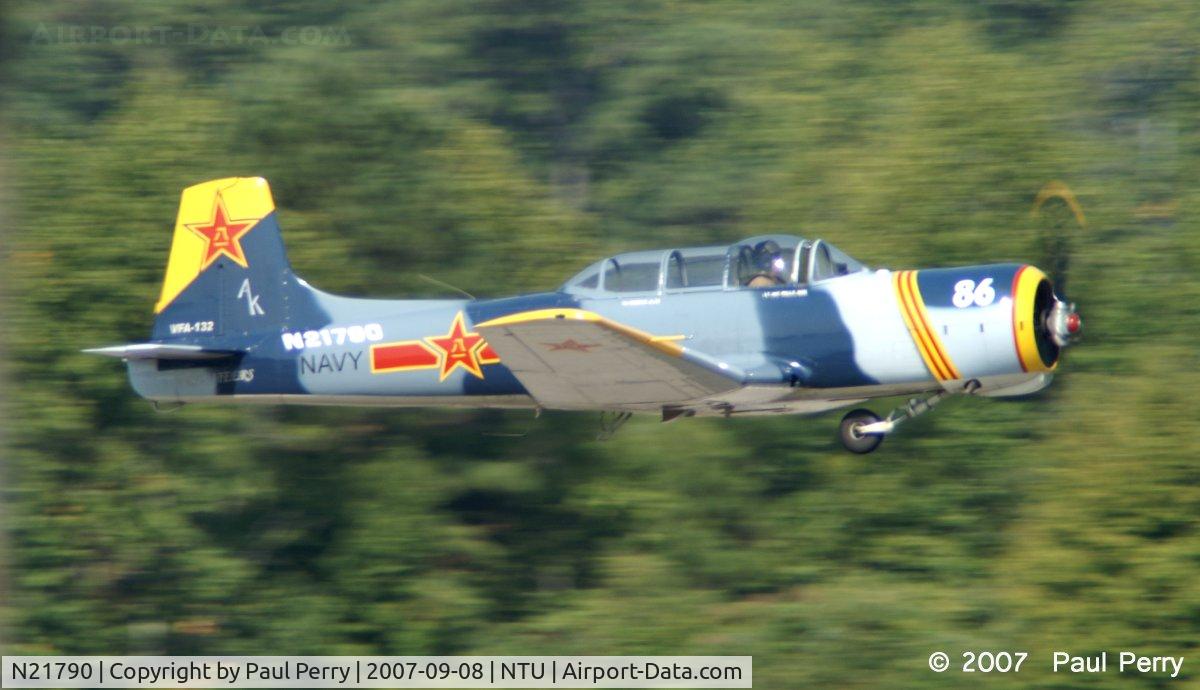 N21790, 1985 Nanchang CJ-6 C/N 4232022, Zipping along, pulling the gear in