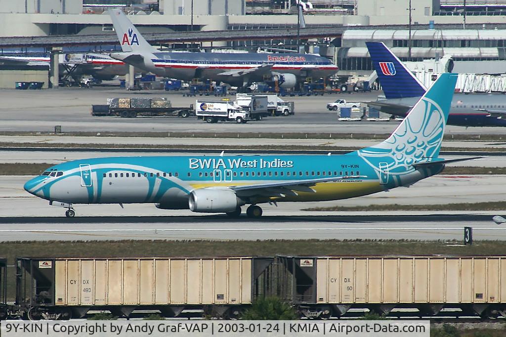9Y-KIN, 2000 Boeing 737-8Q8 C/N 28234, BWIA 737-800
