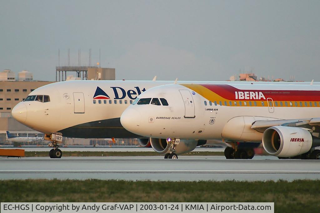 EC-HGS, 2000 Airbus A319-111 C/N 1180, Iberia A319