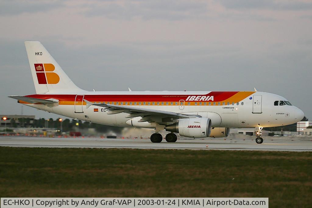 EC-HKO, 2000 Airbus A319-111 C/N 1362, Iberia A319