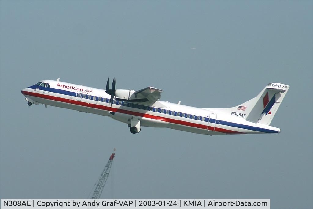 N308AE, 1992 ATR 72-212 C/N 309, American Eagle ATR72