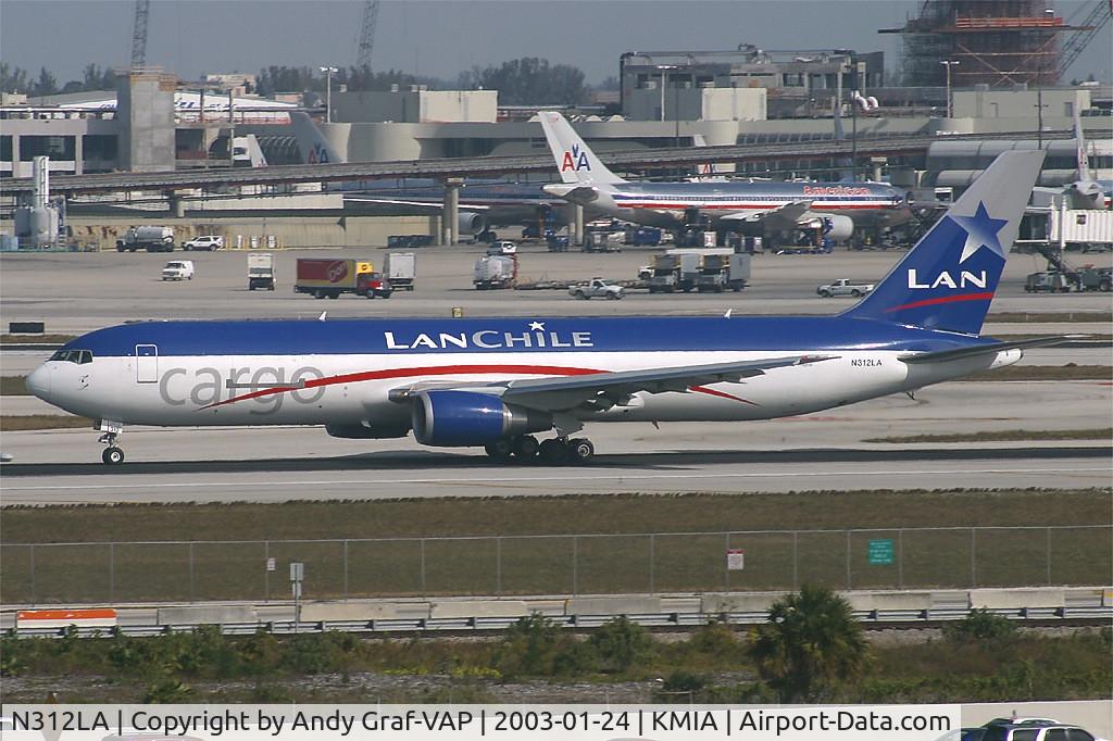 N312LA, 2001 Boeing 767-316F C/N 32572, LAN Chile Cargo 767-300