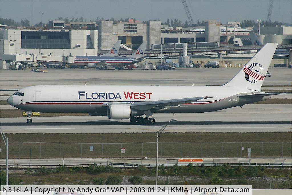 N316LA, 2001 Boeing 767-316F C/N 30842, Florida West 767-300