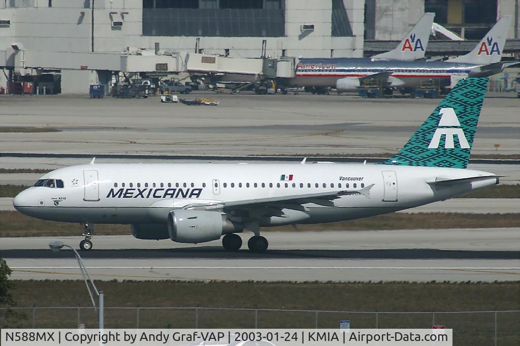 N588MX, 1996 Airbus A319-112 C/N 588, Mexicana A319