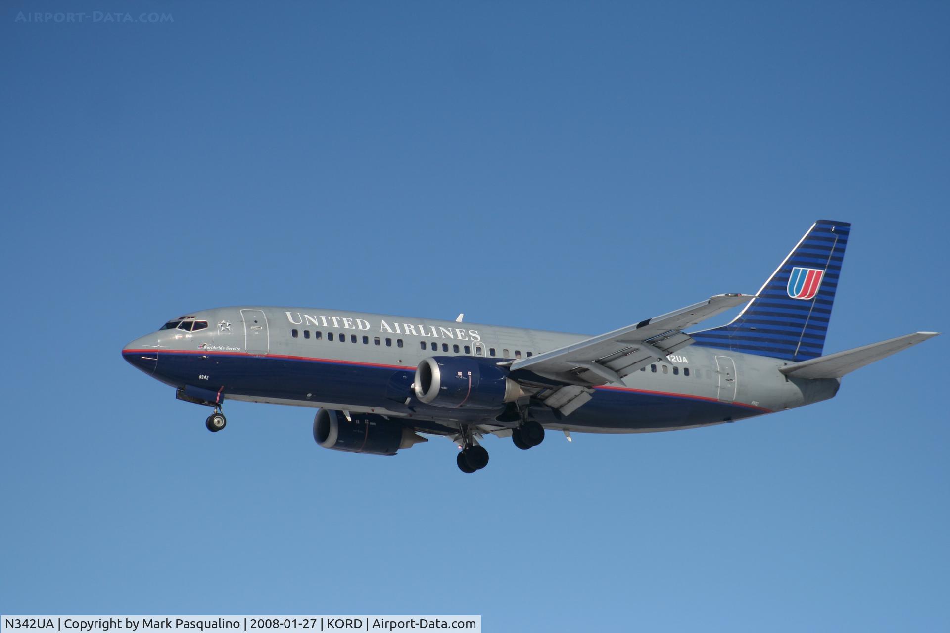 N342UA, 1988 Boeing 737-322 C/N 24246, Boeing 737-300