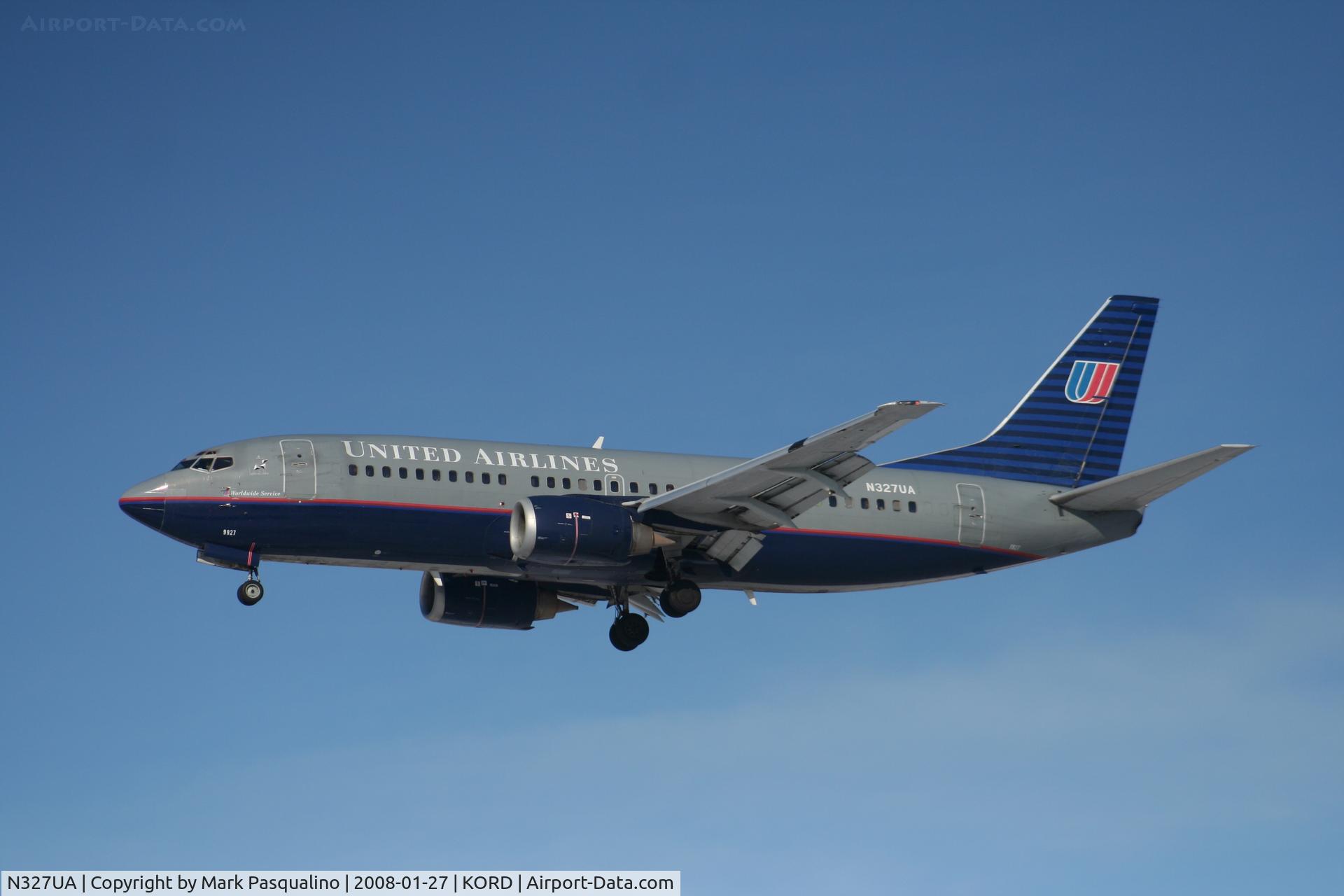 N327UA, 1988 Boeing 737-322 C/N 24147, Boeing 737-300