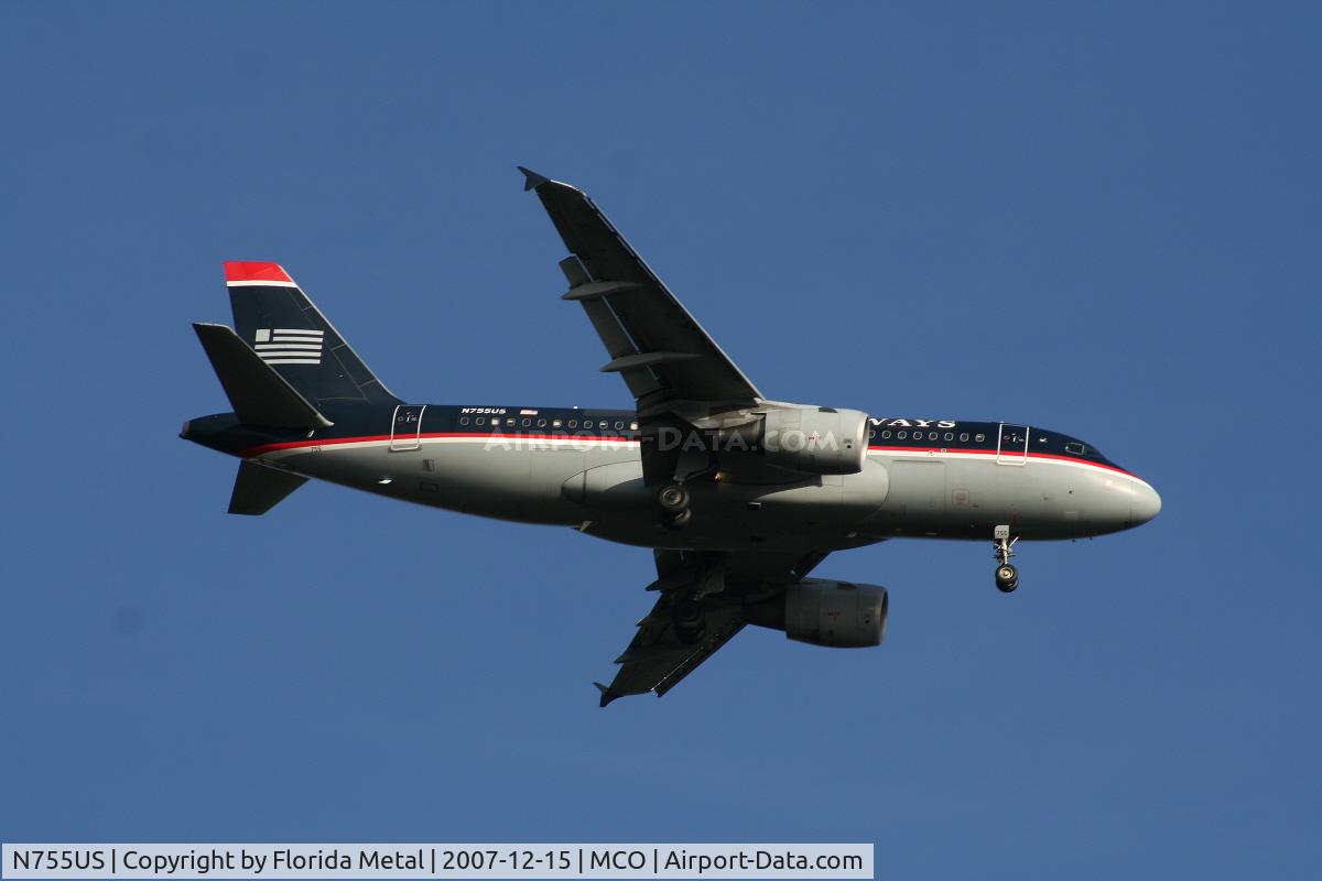 N755US, 2000 Airbus A319-112 C/N 1331, US Airways