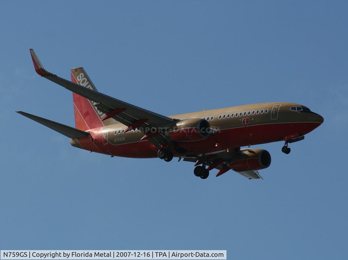 N759GS, 1999 Boeing 737-7H4 C/N 30544, Southwest