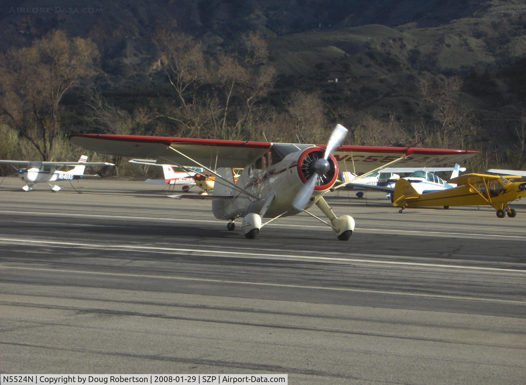 N5524N, 1943 Howard Aircraft DGA-15P C/N 890, 1943 Howard DGA-15P 'Mr. Hooligan', P&W R-985 450 Hp, taxi off Rwy 22