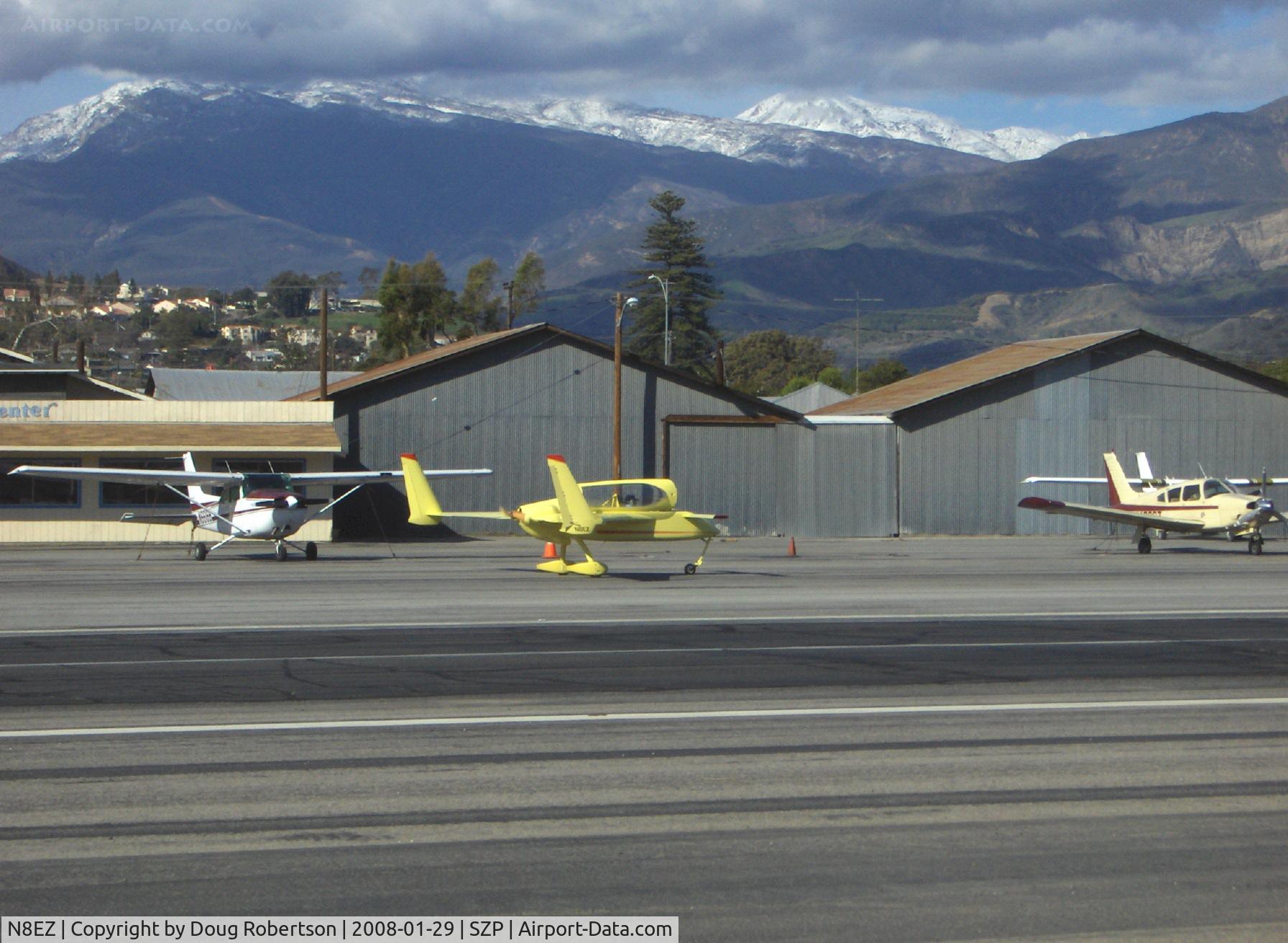 N8EZ, 1989 Rutan Long-EZ C/N 2008L, 1989 MacCauley LONG EZ canard, Lycoming O-235, taxi to Rwy 22