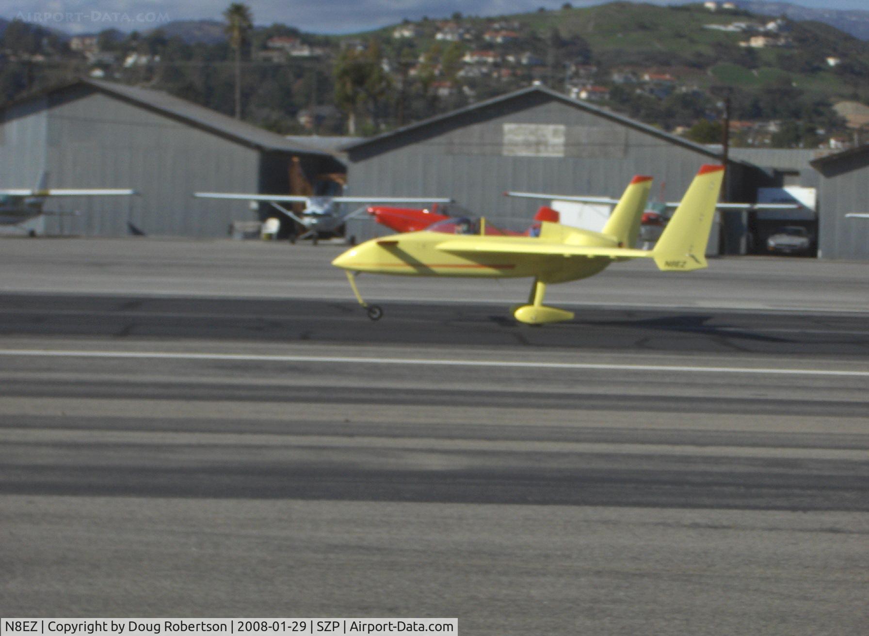 N8EZ, 1989 Rutan Long-EZ C/N 2008L, 1989 MacCauley LONG EZ canard, Lycoming O-235, takeoff roll Rwy 22
