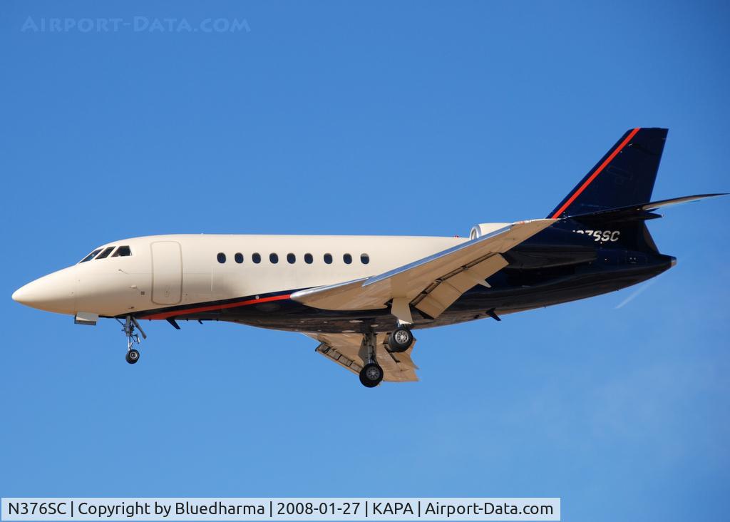 N376SC, 2005 Dassault Falcon 2000EX C/N 57, Approach to 17L.