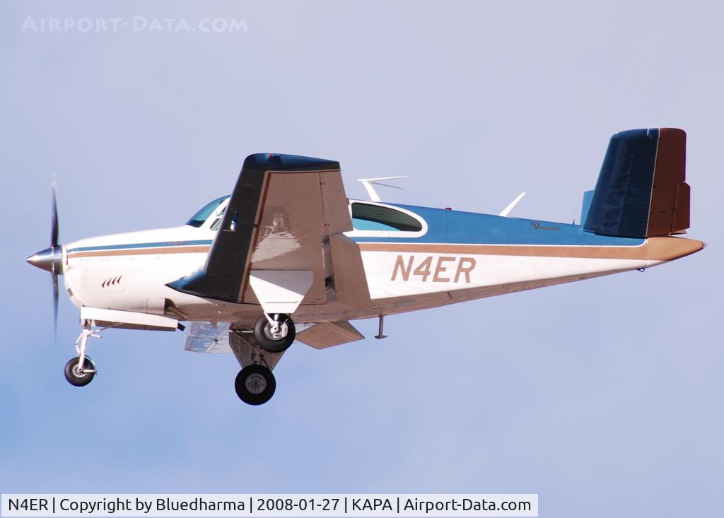 N4ER, 1961 Beech P35 Bonanza C/N D-6869, On approach to 17L.