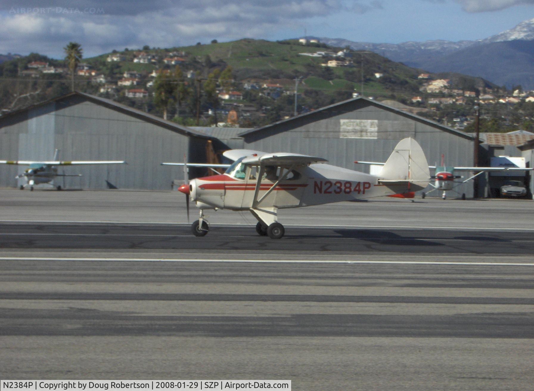 N2384P, 1955 Piper PA-22-150 Tri-Pacer C/N 22-2775, 1955 Piper PA-22-150 TRI-PACER, Lycoming O-320 150 Hp, takeoff roll Rwy 22