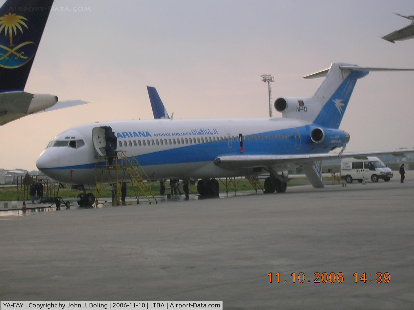 YA-FAY, 1981 Boeing 727-228 C/N 22289, B-727 on Maintenance ramp at Istanbul
