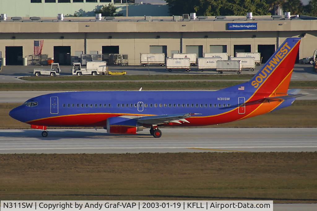 N311SW, 1986 Boeing 737-3H4 C/N 23333, Southwest 737-300