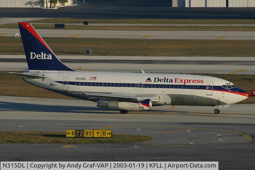 N315DL, 1984 Boeing 737-232 C/N 23087, Delta Airlines 737-200