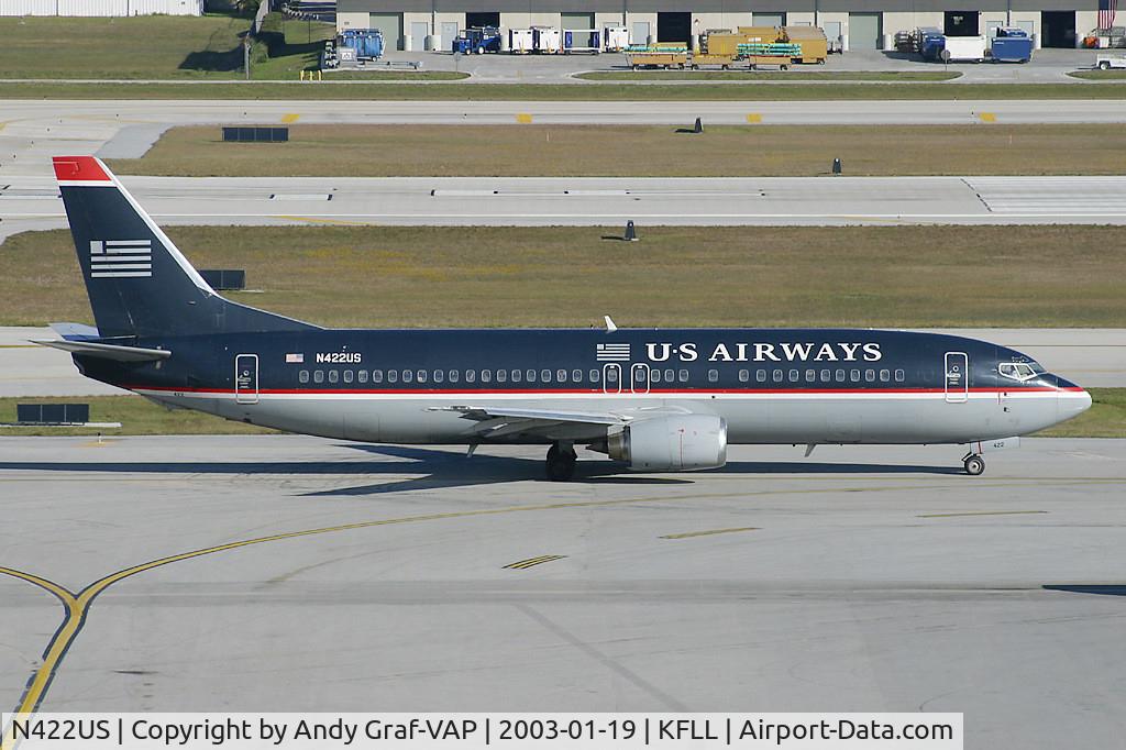 N422US, 1989 Boeing 737-401 C/N 23989, US Airways 737-400