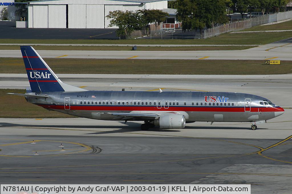 N781AU, 1991 Boeing 737-4B7 C/N 25020, US Air 737-400