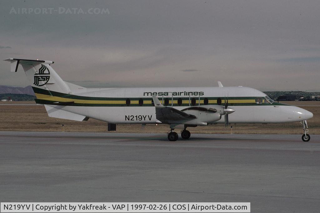 N219YV, 1996 Beech 1900D C/N UE-219, Mesa Airlines Beech 1900D
