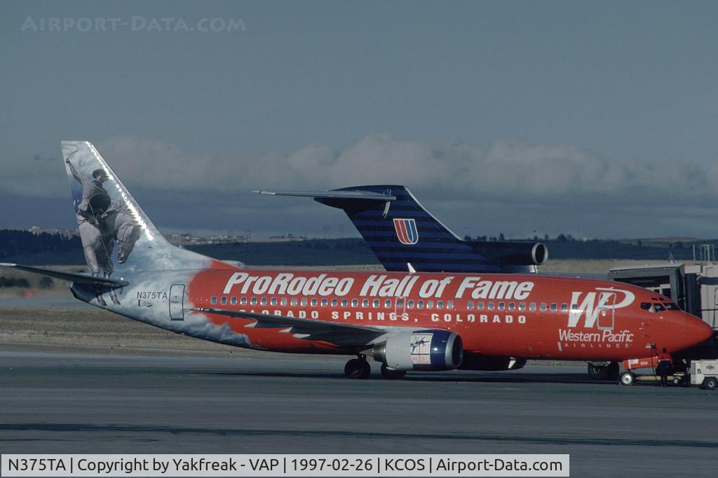 N375TA, 1987 Boeing 737-3S3 C/N 23787, Western Pacific Boeing 737-300