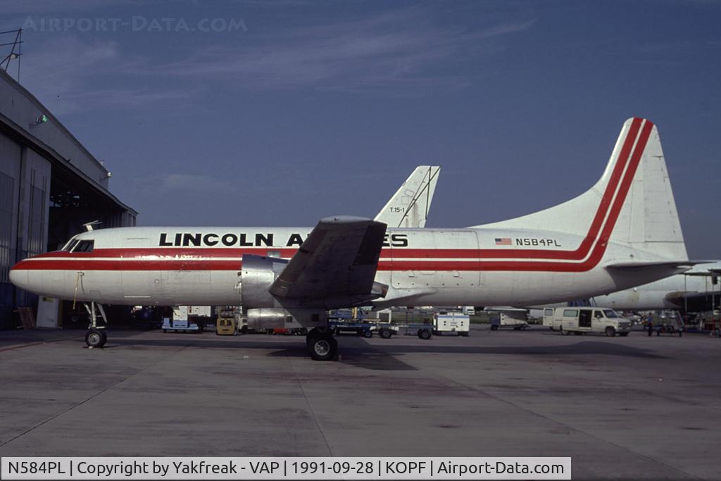 N584PL, Convair 340 C/N 115, Lincoln Airlines Convair 580
