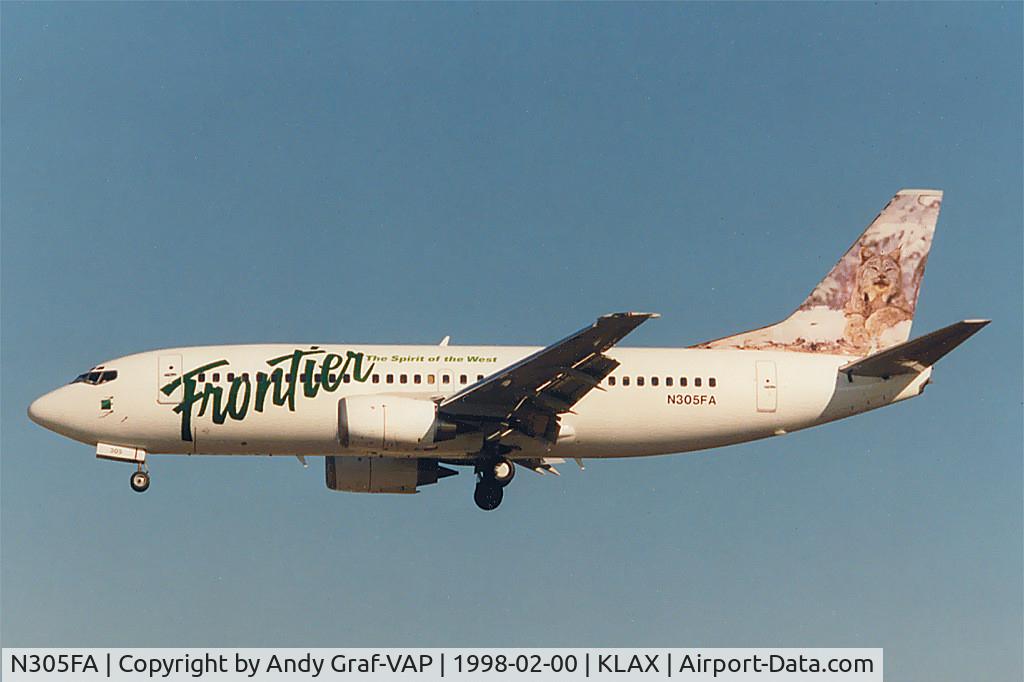 N305FA, 1997 Boeing 737-36Q C/N 28662, Frontier 737-300