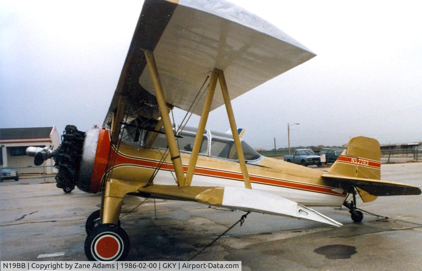 N19BB, Boeing A75 C/N 75-293, Former N52283 at Arlington Municipal