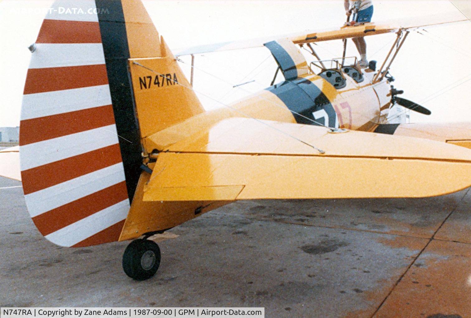 N747RA, Boeing E75 C/N 75-6015, Stearman at Grand Prairie
