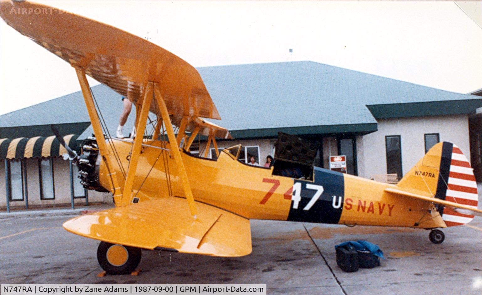 N747RA, Boeing E75 C/N 75-6015, Stearman at Grand Prairie